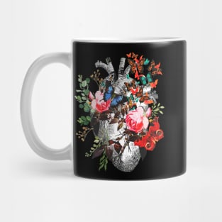 Heart Human Anatomy flowers and butterflies Mug